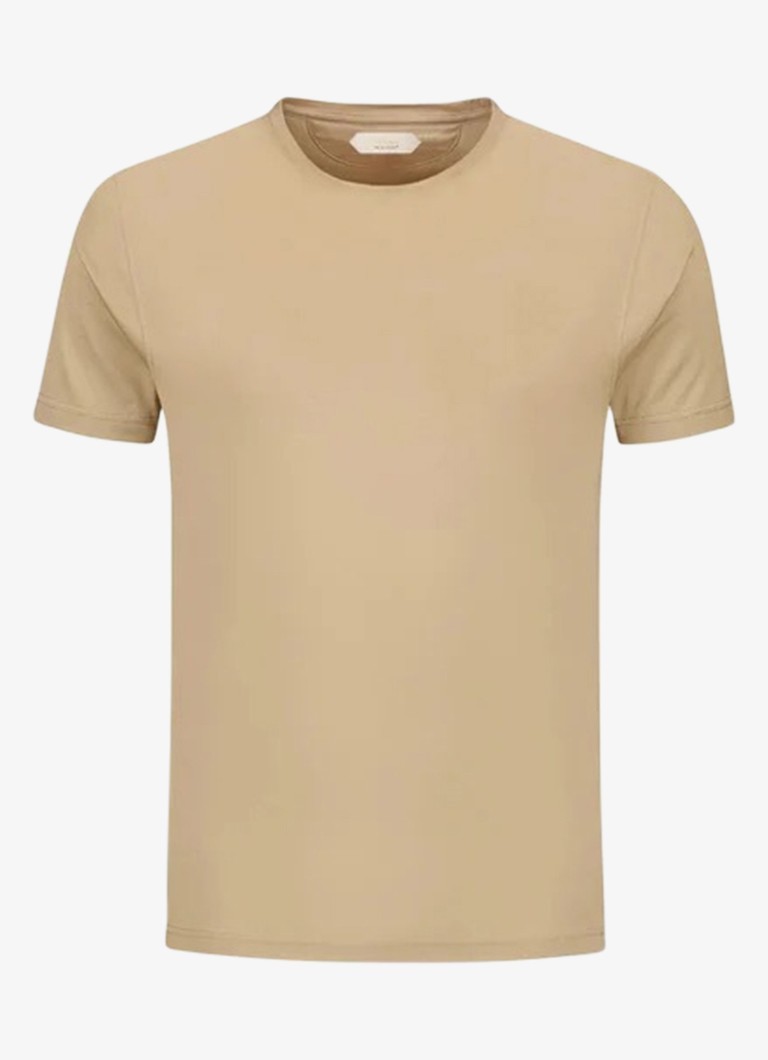 Aurélien Heren Regular fit polo van linnen in de kleur Beige-260