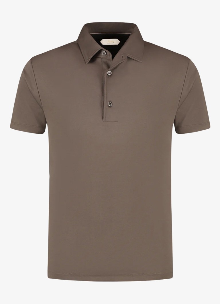 Aurélien Heren Regular fit polo in de kleur Bruin