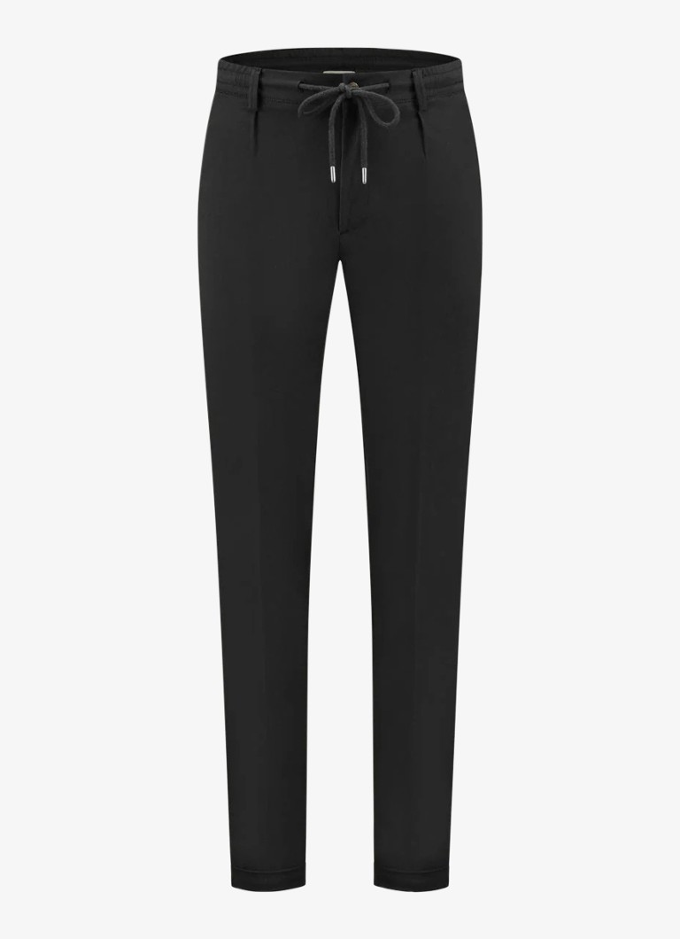 Aurélien Heren Regular fit pantalon met steekzakken in de kleur Black-1