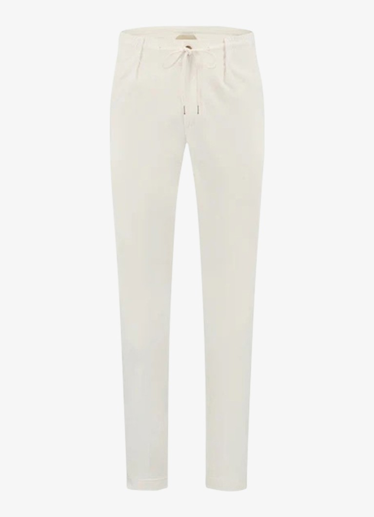 Aurélien Heren Regular fit pantalon met steekzakken in de kleur Ivory-120