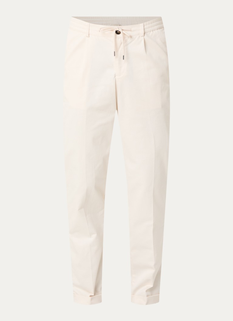 Aurélien Heren Regular fit pantalon met steekzakken in de kleur Light Beige-271