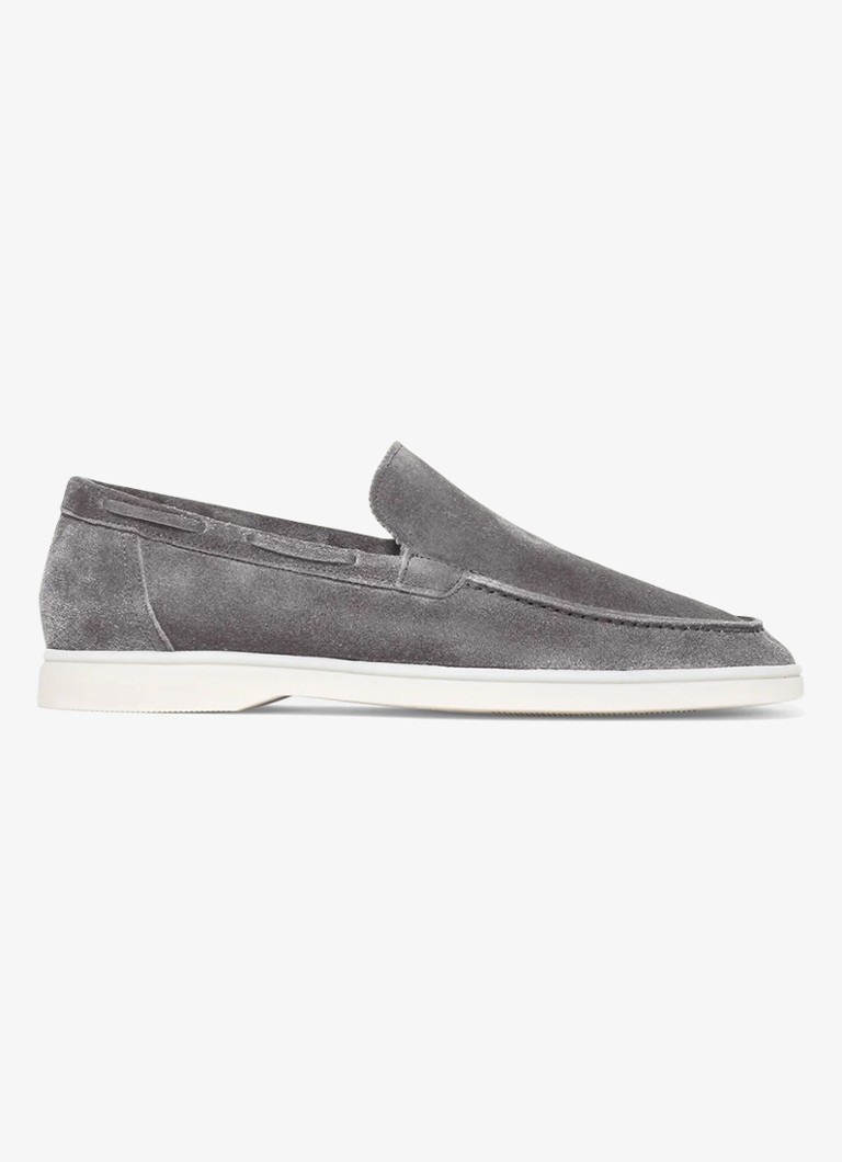Aurélien Heren Yacht loafer van suède in de kleur Grey-60 / Grijs