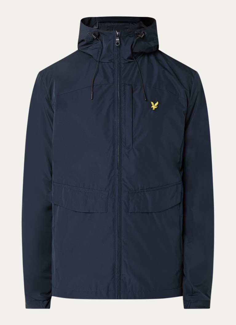 Lyle & Scott Heren Jack met logo en capuchon in de kleur Donkerblauw, maat: XL
