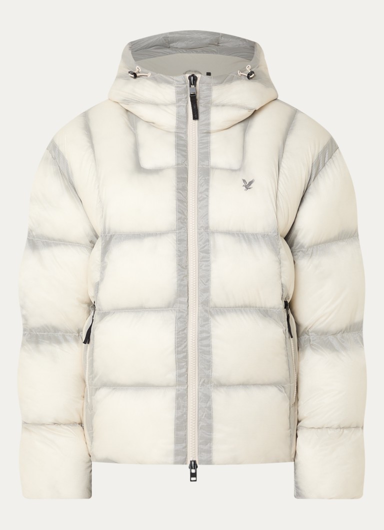 Lyle & Scott Heren Puffer jack met steekzakken in de kleur Beige, maat: L
