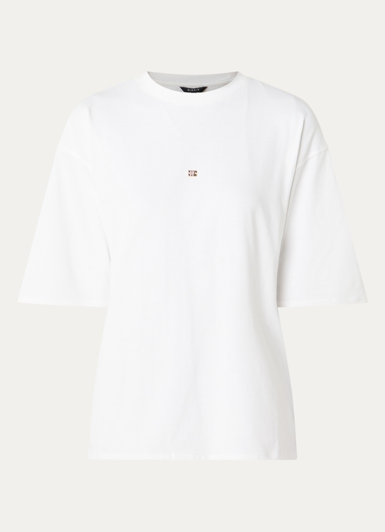 NIKKIE Dames Ramsgate T-shirt met logo in de kleur Wit