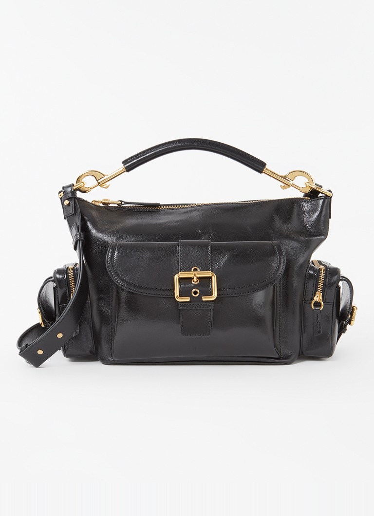 Chloé Dames Camera handtas van buffelleer in de kleur Zwart, maat: one size