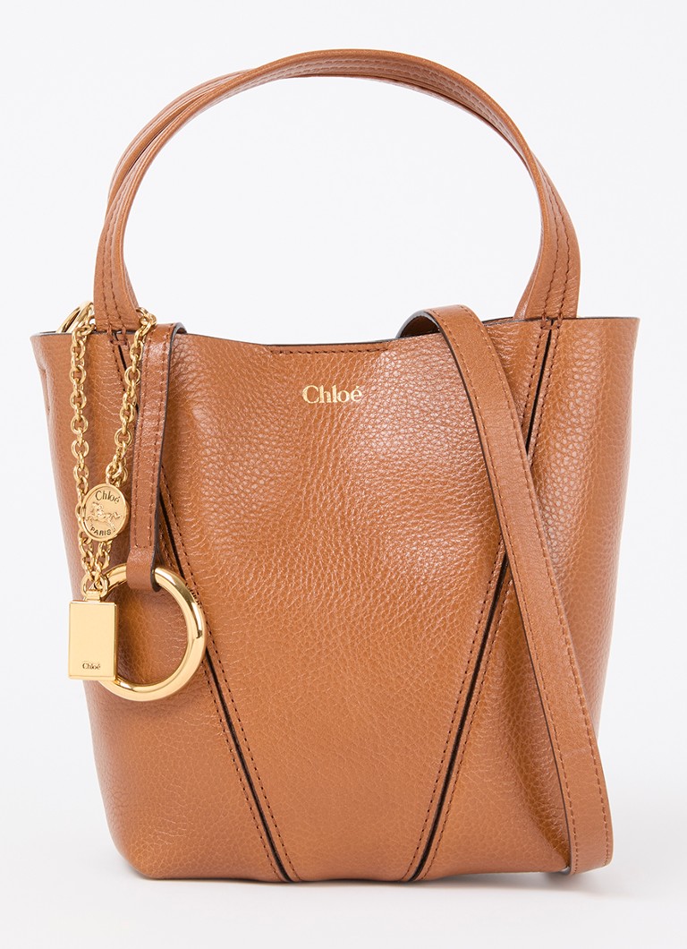 Chloé Dames Handtas van leer met afneembare schouderriem in de kleur Bruin, maat: 1SZ