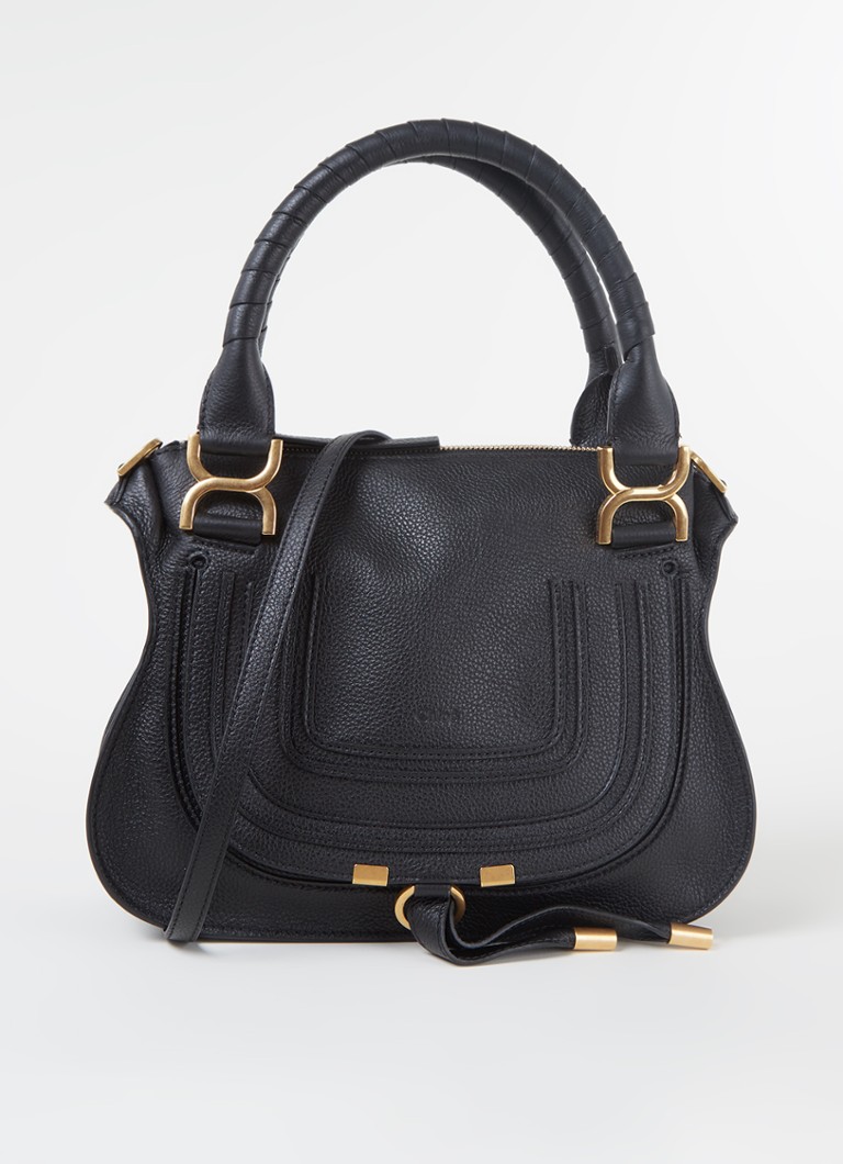 Chloé Dames Marcie Small handtas van kalfsleer in de kleur Zwart, maat: TU