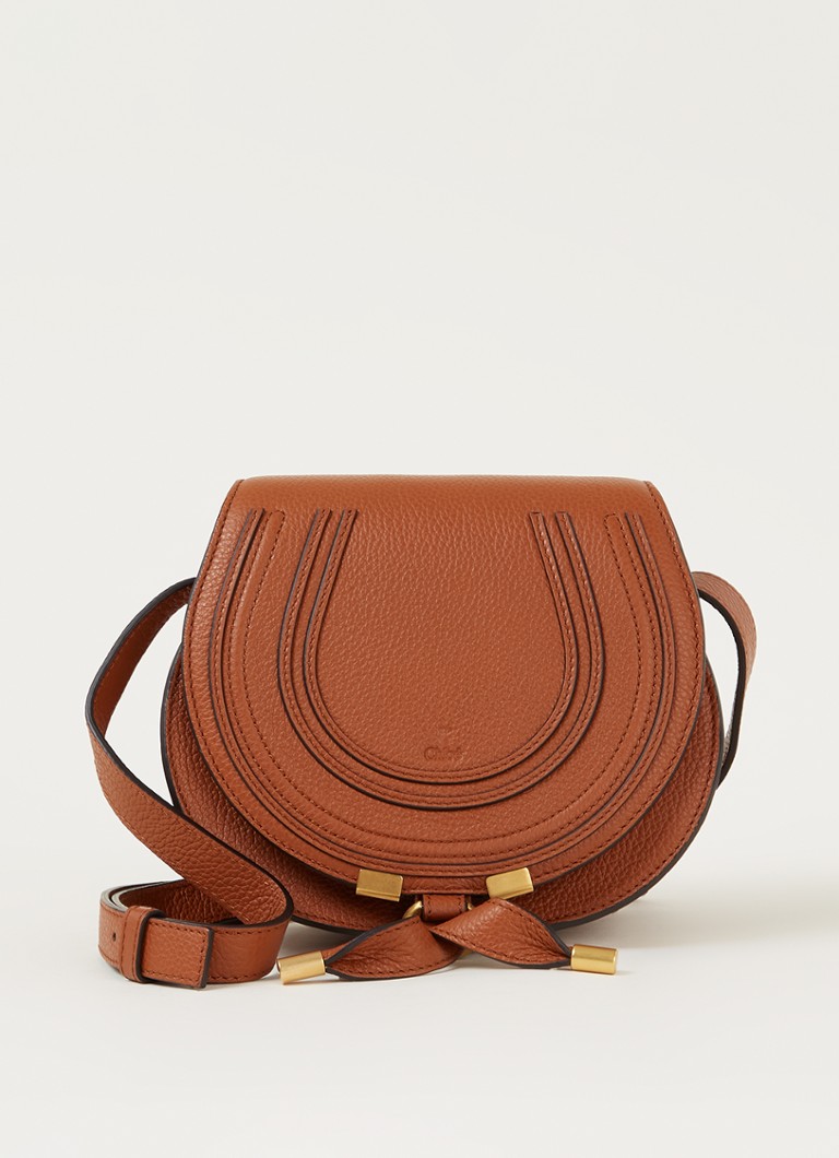 Chloé Dames Marcie Small crossbodytas van kalfsleer in de kleur Roestbruin, maat: TU