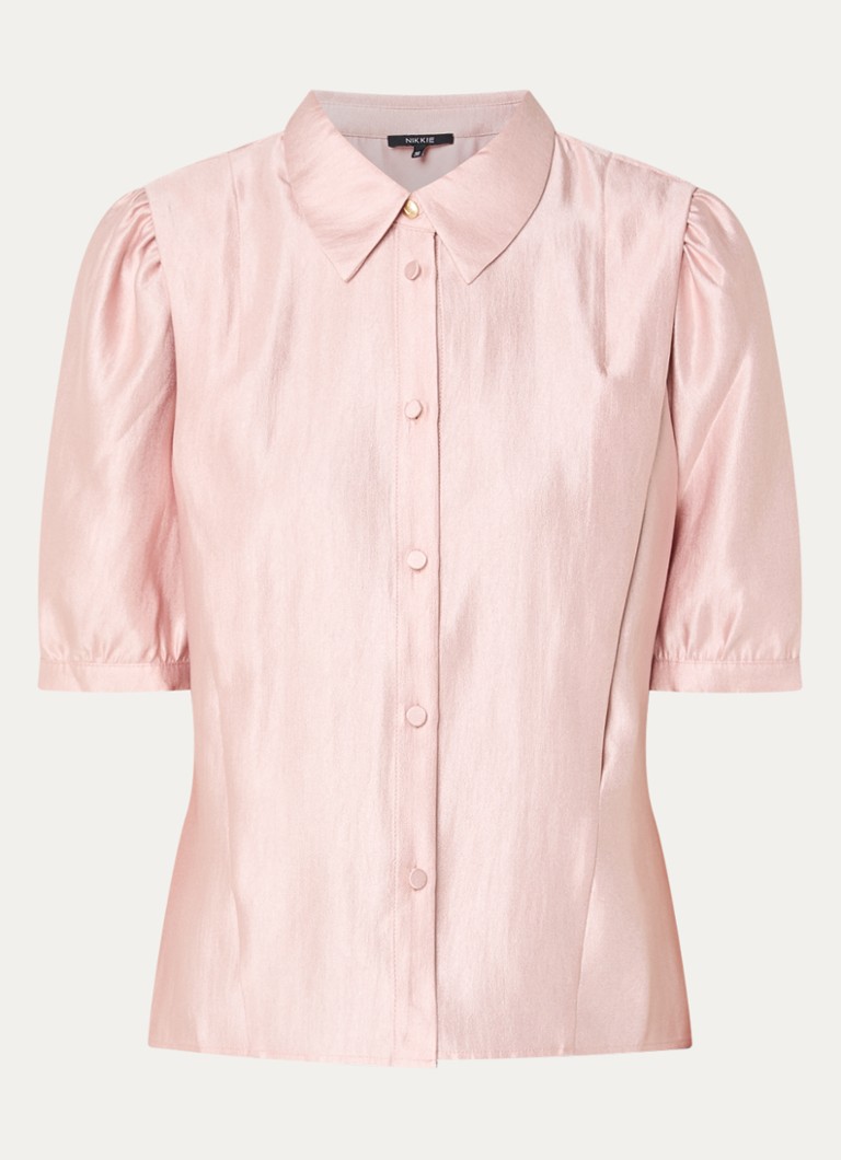 NIKKIE Dames Relizane blouse met plooidetail in de kleur Roze