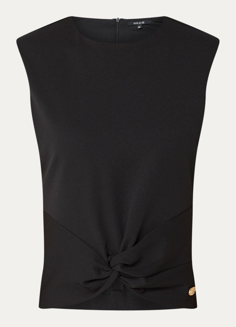 NIKKIE Dames Pitaly mouwloze top met schoudervulling in de kleur Zwart