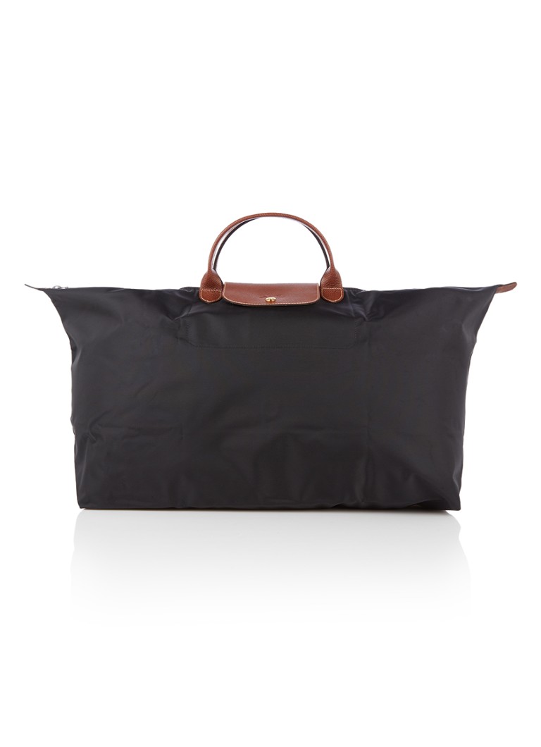 Longchamp Dames Le Pliage Original reistas XL met leren details in de kleur Zwart