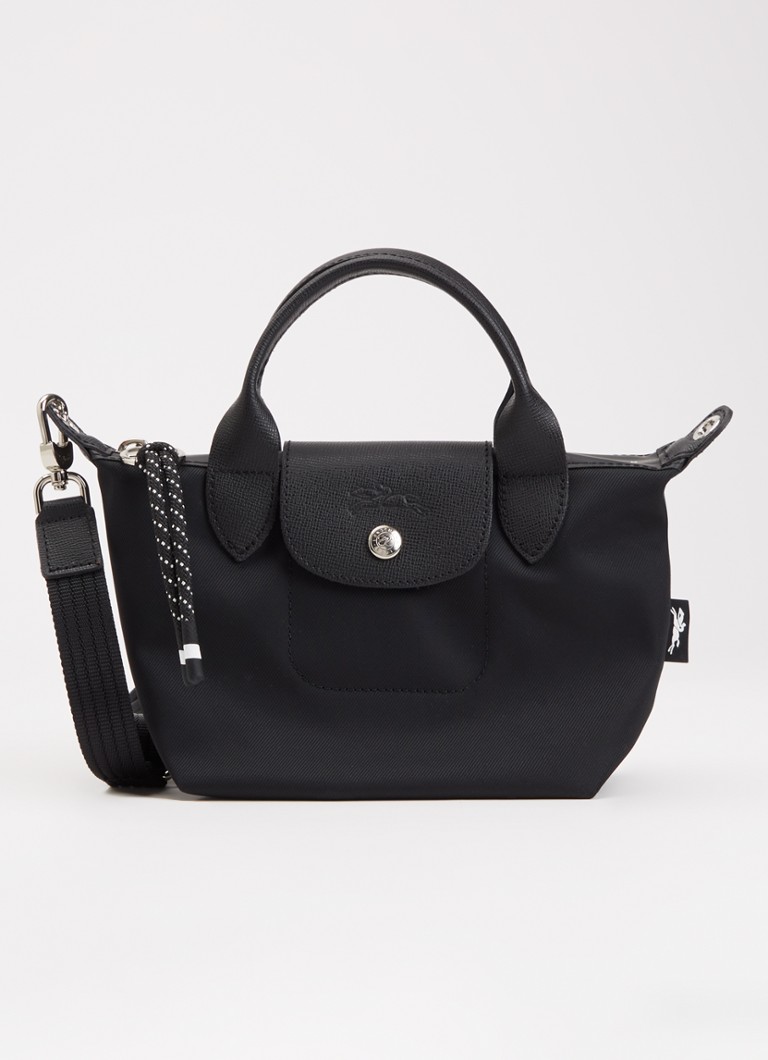 Longchamp Dames Le Pliage Energy handtas XS met leren details in de kleur Zwart
