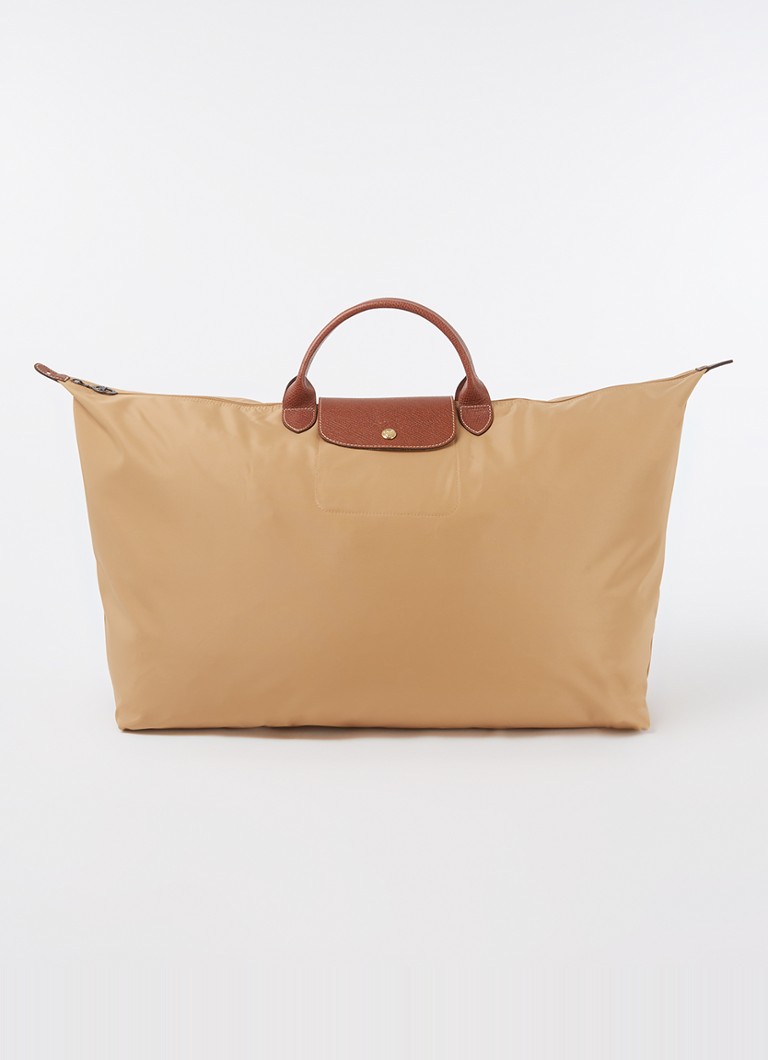 Longchamp Le Pliage Original reistas XL met leren details Camel - Deal