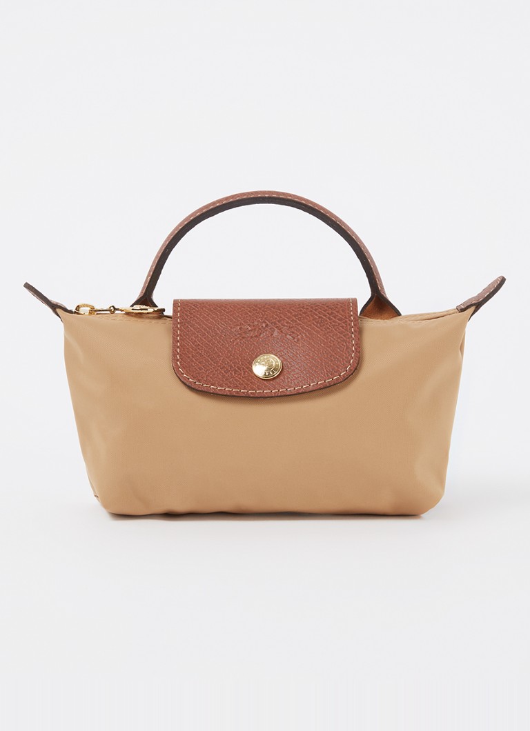 Longchamp Dames Le Pliage handtas met leren details in de kleur Camel