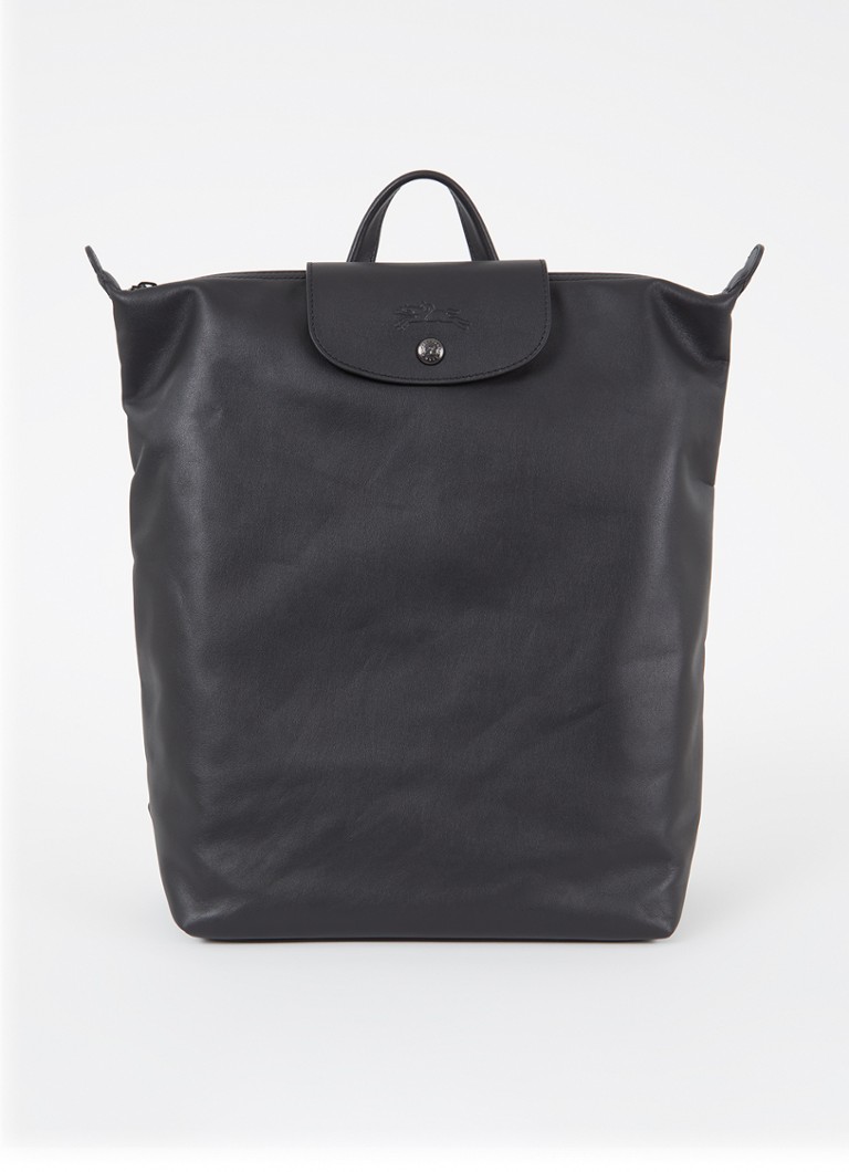 Longchamp Dames Le Pliage Xtra rugzak M van leer in de kleur Zwart