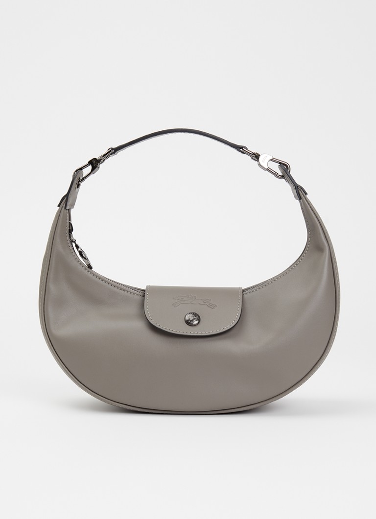 Longchamp Dames Le Pliage Xtra schoudertas S van leer in de kleur Grijs