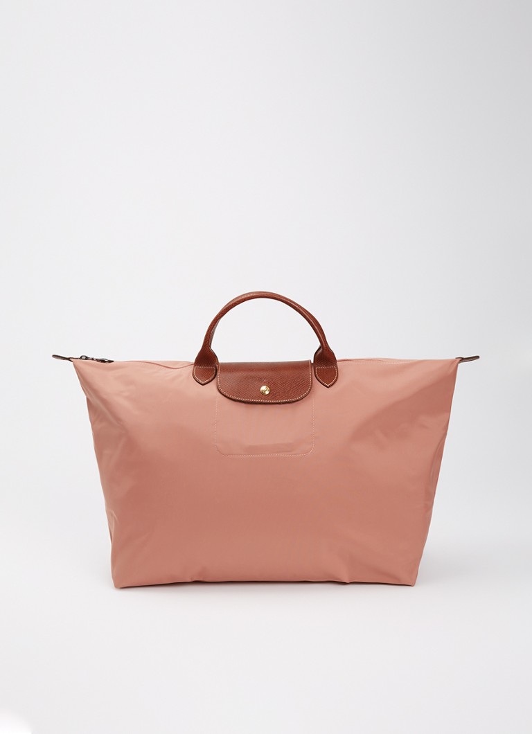 Longchamp Le Pliage Original reistas L met leren details Oudroze - Deal