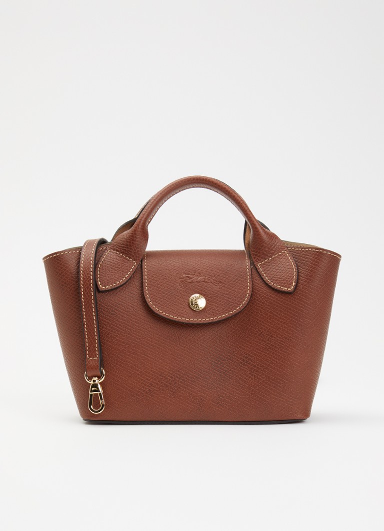 Longchamp Dames Èpure handtas van leer met afneembare schouderriem in de kleur Roodbruin