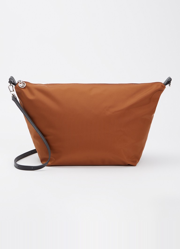 Longchamp Dames Le Slouchy schoudertas schoudertas M met leren details in de kleur Cognac
