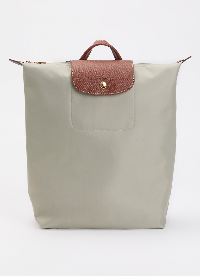 Longchamp Dames Le Pliage Original rugzak M met leren details in de kleur Grijs