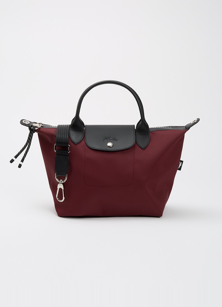 Longchamp Dames Le Pliage Energy handtas S met leren details in de kleur Bordeauxrood