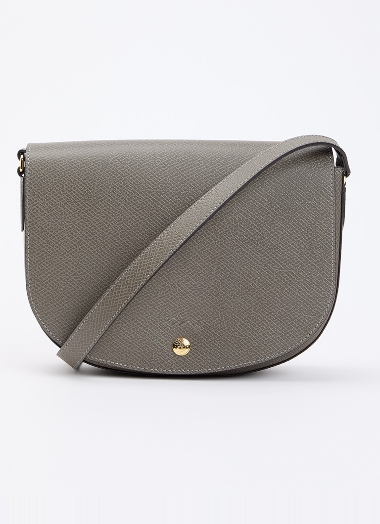 Longchamp Dames Épure crossbodytas van leer met verstelbare schouderriem in de kleur Grijs