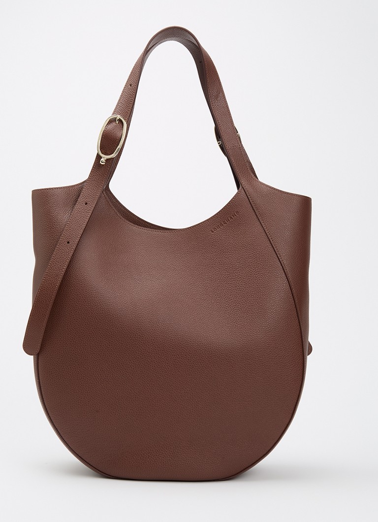 Longchamp Dames Le Foulonné shopper XL van leer in de kleur Bruin