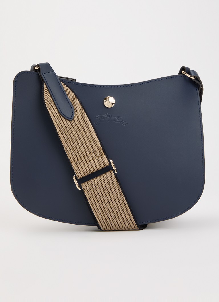 Longchamp Dames Épure crossbodytas van kalfsleer met verstelbare schouderriem in de kleur Indigo