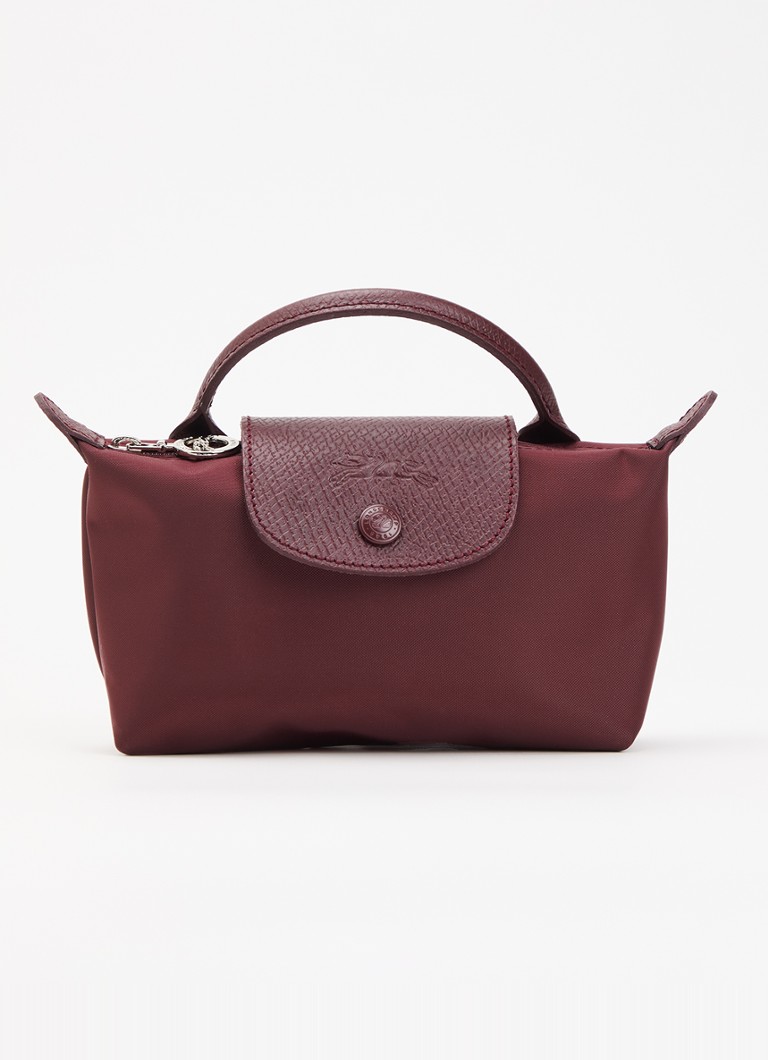 Longchamp Dames Le Pliage One handtas met leren details in de kleur Bordeauxrood
