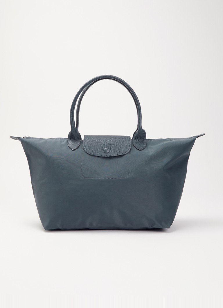 Longchamp Dames Le Pliage One schoudertas L met leren details in de kleur Antraciet