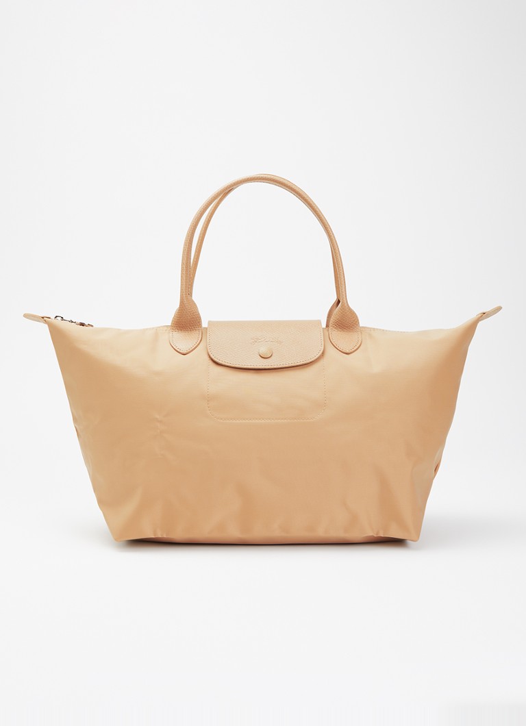 Longchamp Dames Le Pliage One schoudertas L met leren details in de kleur Beige