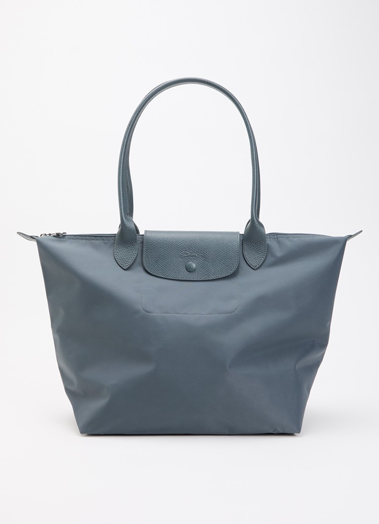 Longchamp Dames Le Pliage One schoudertas L met leren details in de kleur Antraciet