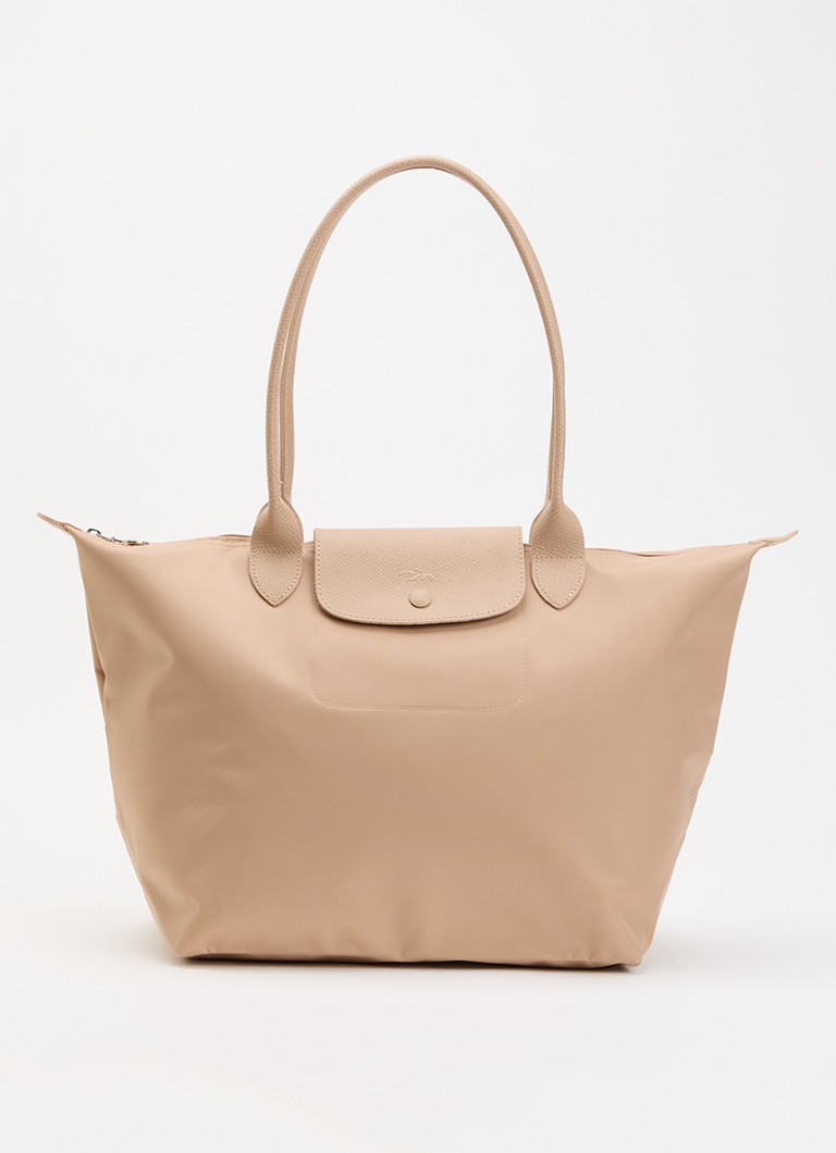Longchamp Dames Le Pliage One schoudertas L met leren details in de kleur Beige