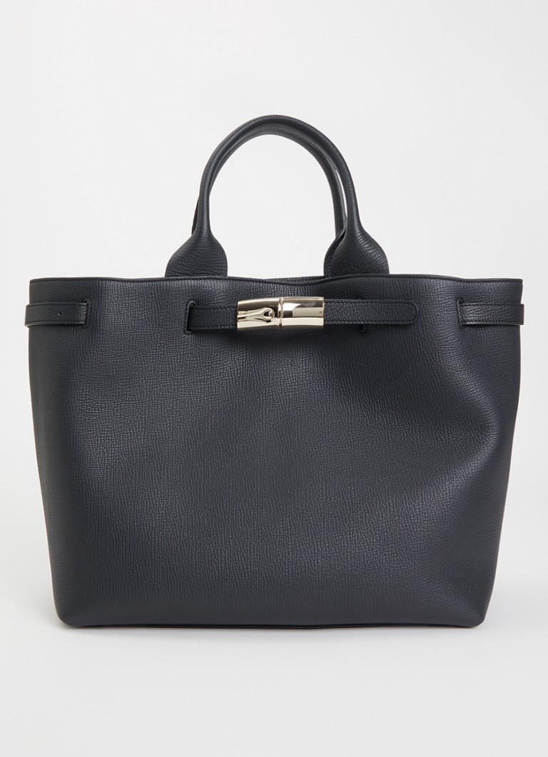 Longchamp Dames Le Smart shopper L van leer in de kleur Zwart