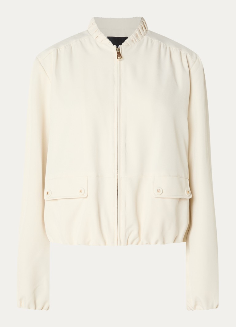 NIKKIE Dames Reims jack met opgestikte zakken in de kleur Creme