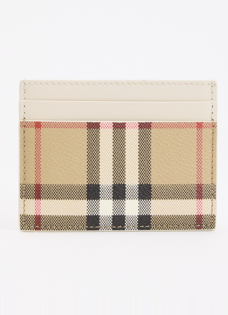 Burberry Dames Sandon portemonnee van kalfsleer in de kleur Beige, maat: One Size