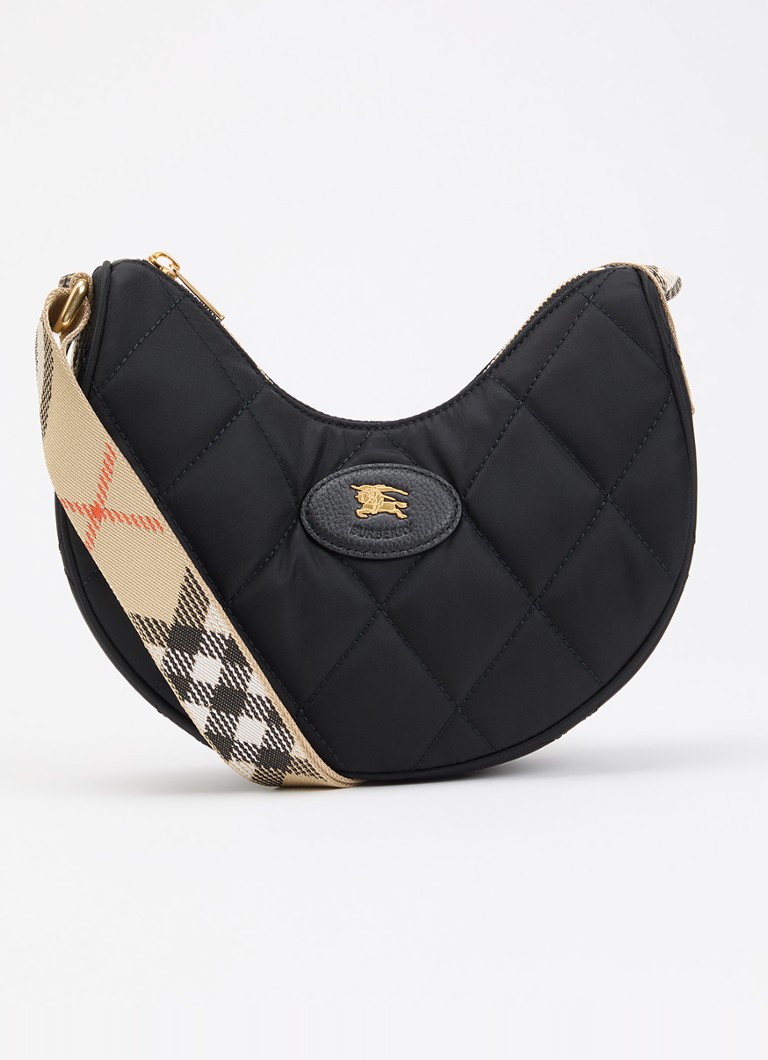 Burberry Dames Horseshoe crossbodytas met quiltpatroon en kalfsleren deails