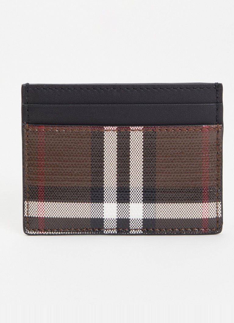 Burberry Dames Sandon pasjeshouder met ruitdessin en details van kalfsleer