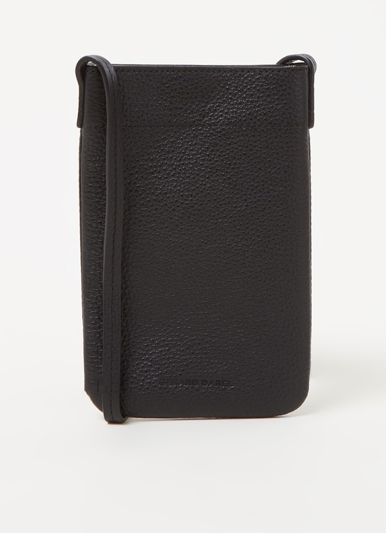 Gerard Darel Dames Telefoonhoes van leer in de kleur Zwart