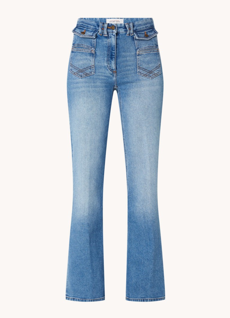 Gerard Darel Dames Anna high waist flared jeans met opgestikte zakken in de kleur Indigo