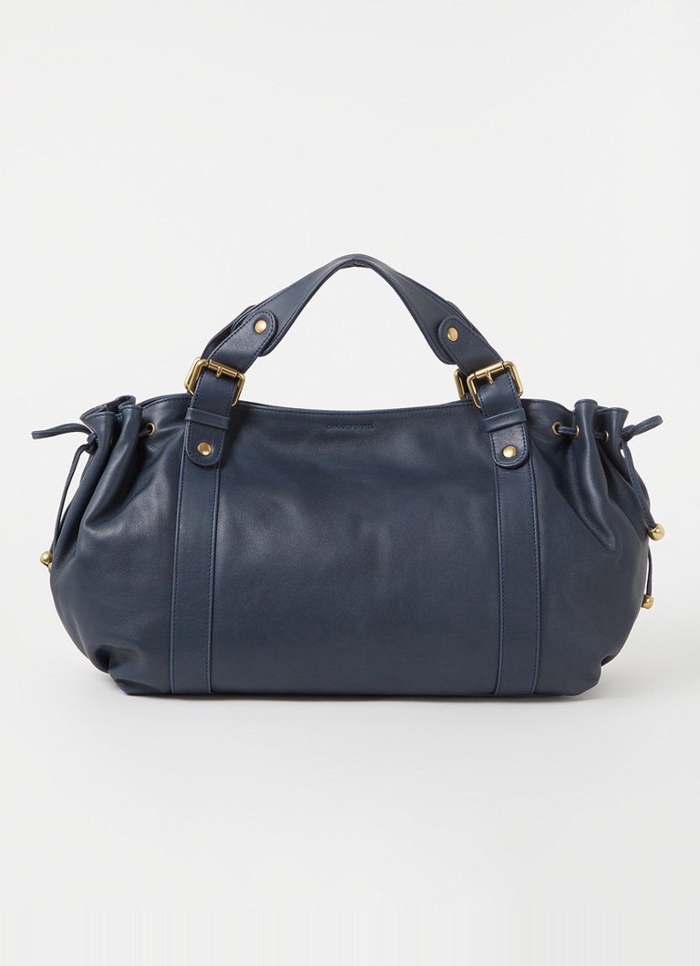 Gerard Darel Dames 24H handtas van kalfsleer in de kleur Donkerblauw