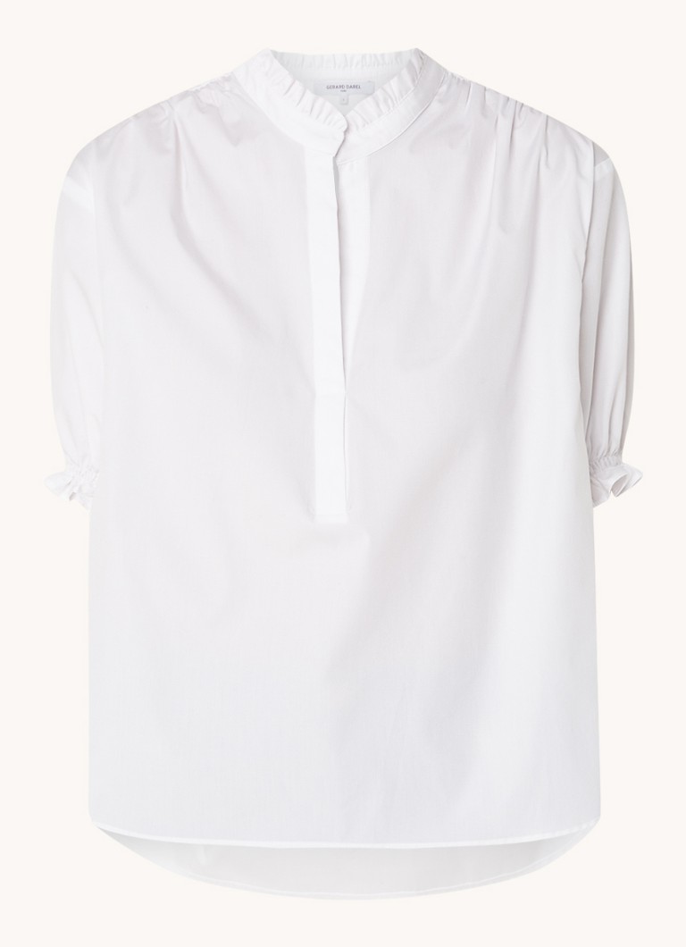 Gerard Darel Dames Tuniek met opstaande kraag en pofmouw in de kleur Wit