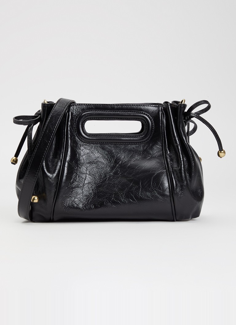 Gerard Darel Dames Mini Dany handtas van leer met afneembare schouderriem in de kleur Zwart