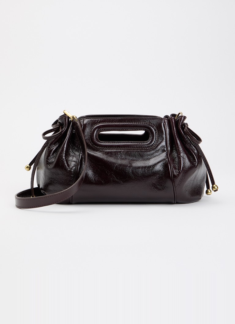 Gerard Darel Dames Dany handtas met afneembare schouderriem in de kleur Donkerbruin