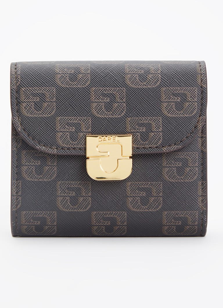 Gerard Darel Dames Portemonnee van leer in de kleur Donkerbruin