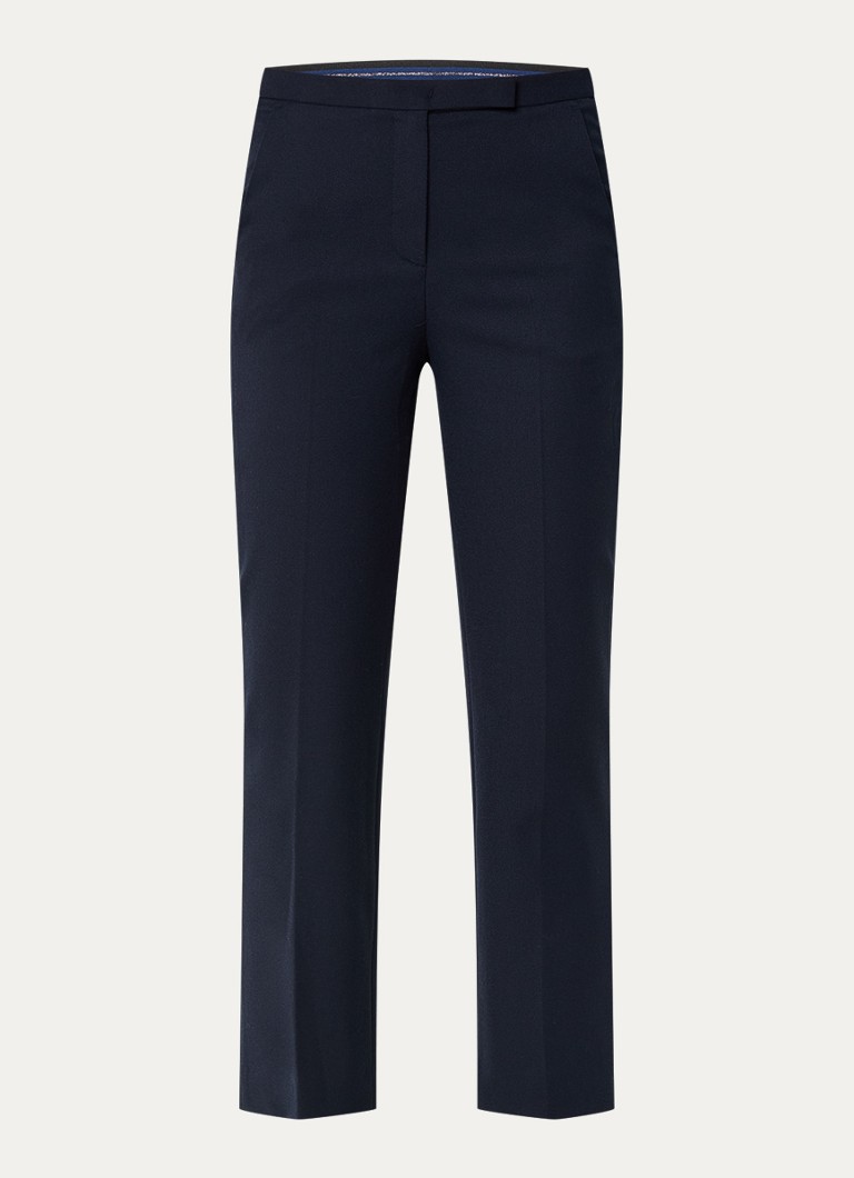 Gerard Darel Dames Celia high waist slim fit cropped pantalon met steekzakken in de kleur Donkerblauw