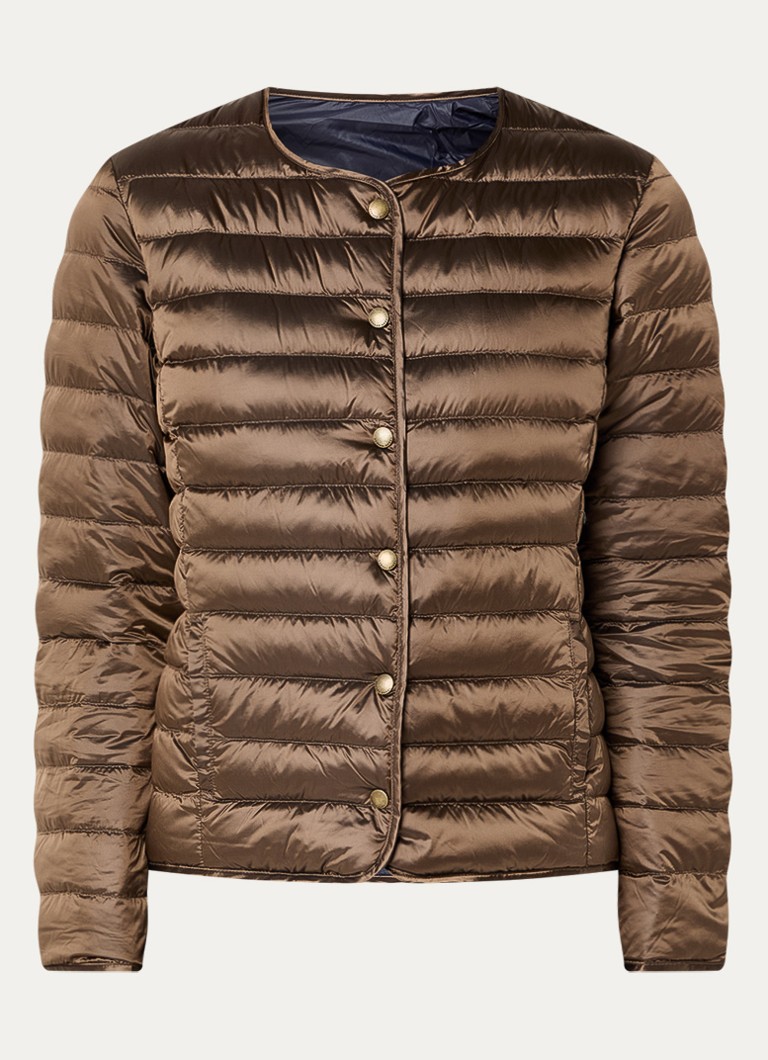 Gerard Darel Dames Micaela reversible gewatteerd jack met donsvulling in de kleur Bruin