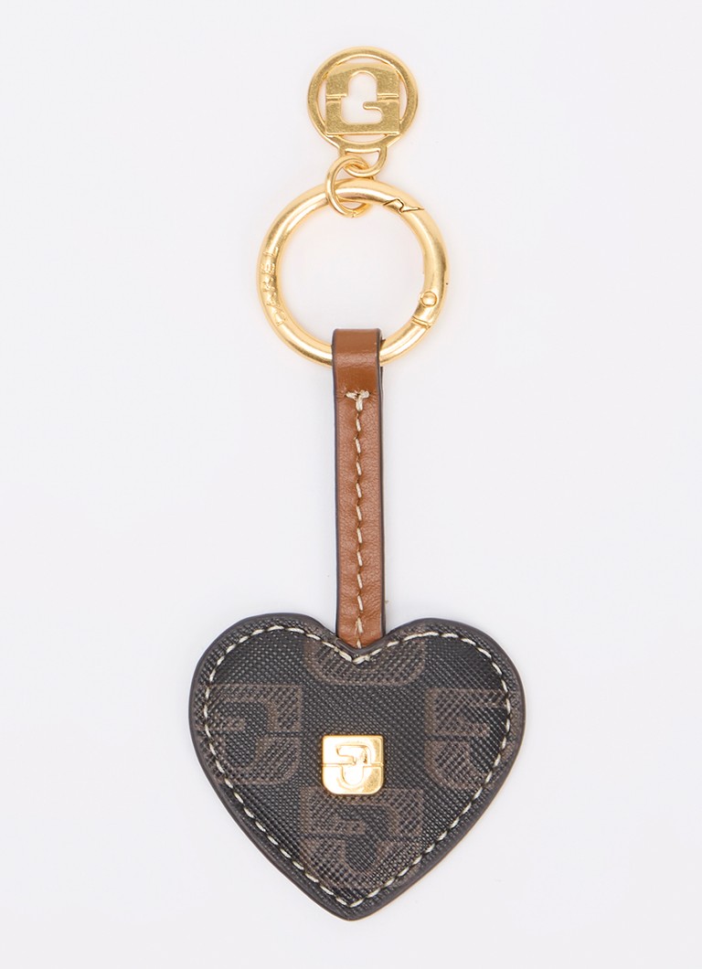 Gerard Darel Dames Atout Coeur tasbedel van leer met logoprint in de kleur Donkerbruin