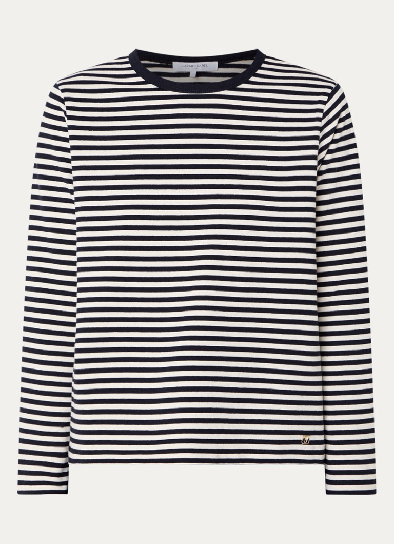 Gerard Darel Dames Hulia longsleeve met streepprint in de kleur Creme